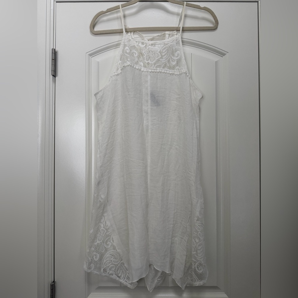 Ambrielle Sleepwear Woman’s White Lace Slip Dress Night Gown, Size Small, NWOT